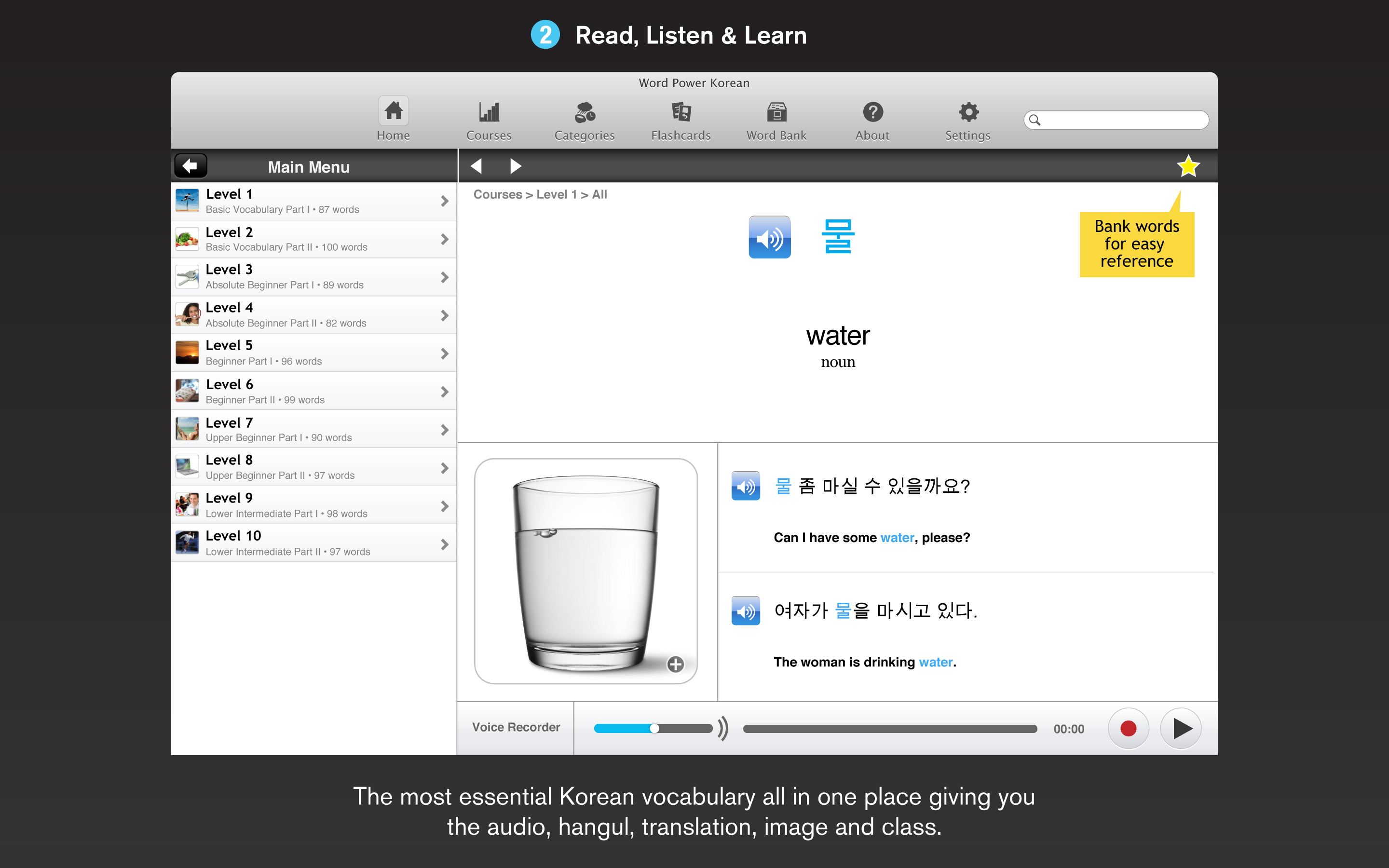 Screenshot 2 - Learn Korean - Gengo WordPower 